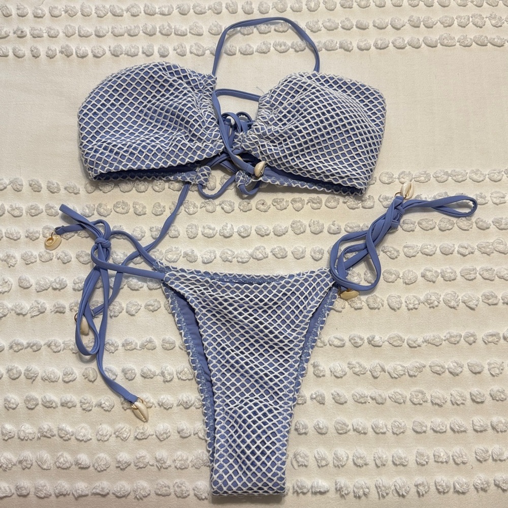 Blue Patterned Bikini Set - Picture 3 of 7